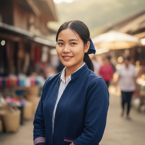 AI-generated illustration representing the Akha people