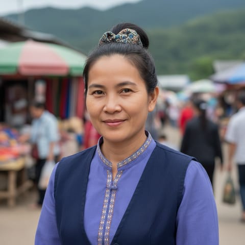 AI-generated illustration representing the Flowery/Southern Lisu people