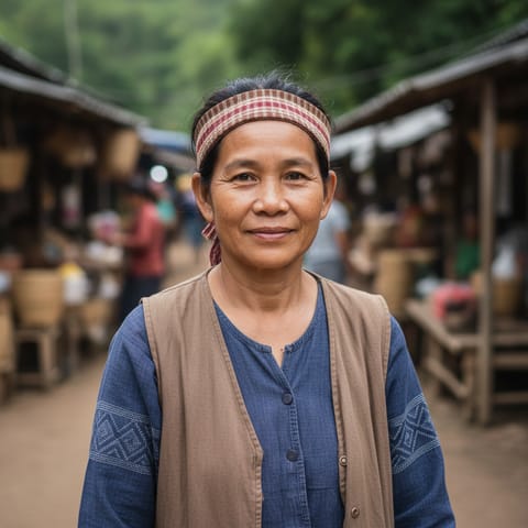 AI-generated illustration representing the Kensiu people