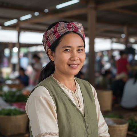 AI-generated illustration representing the Khmu people