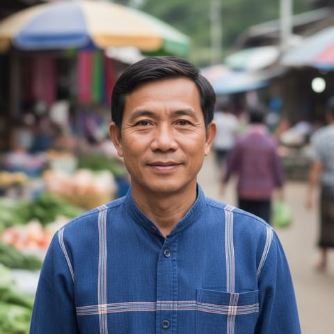 AI-generated illustration representing the Padaung Karen people