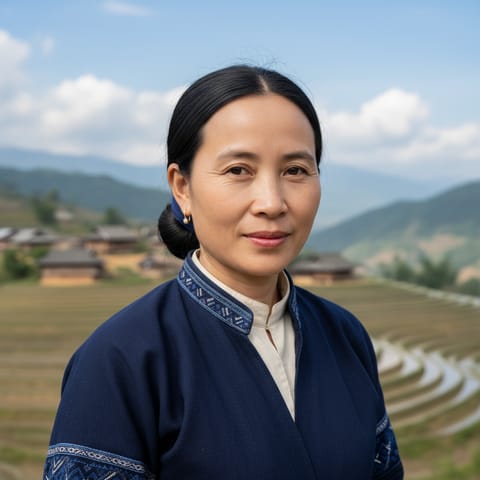 AI-generated illustration representing the Hani people