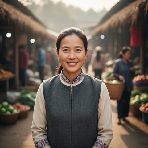 AI-generated illustration representing the Khmu people