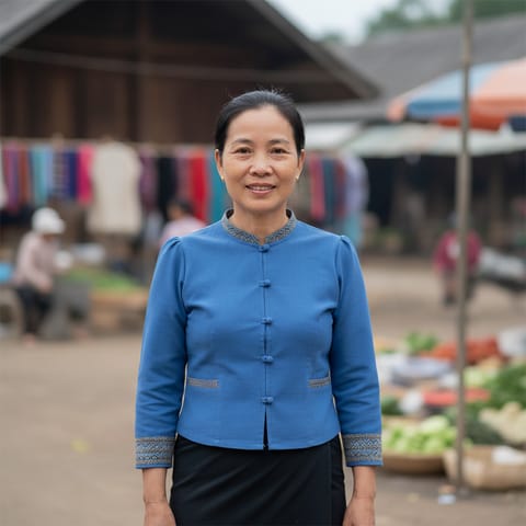 Illustration générée par IA représentant le peuple Lao