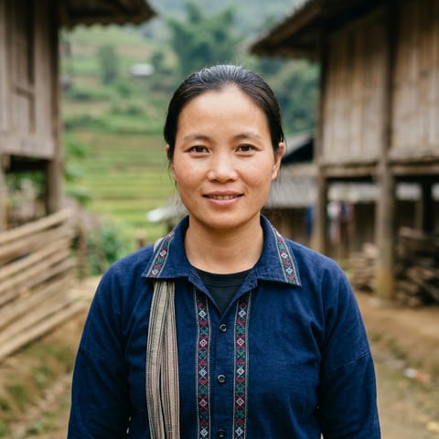 Illustration générée par IA représentant le peuple Xinh Mun