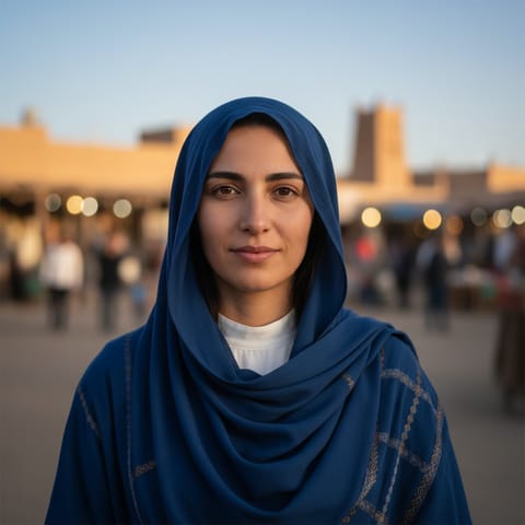 AI-generated illustration representing the Sahrawi people