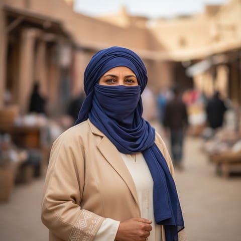AI-generated illustration representing the Ajjer Tuareg people