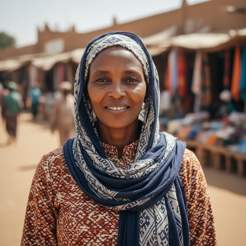AI-generated illustration representing the Zaghawa people