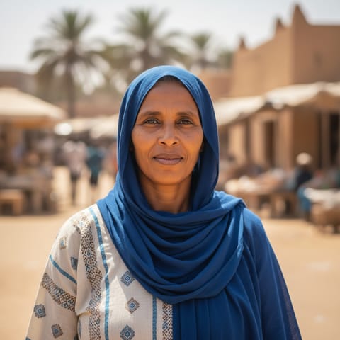 AI-generated illustration representing the Afar people