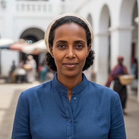 AI-generated illustration representing the Amhara people