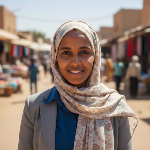 AI-generated illustration representing the Afar people