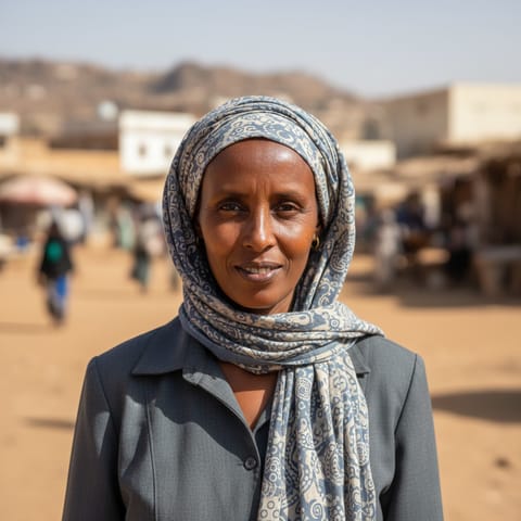 AI-generated illustration representing the Afar people