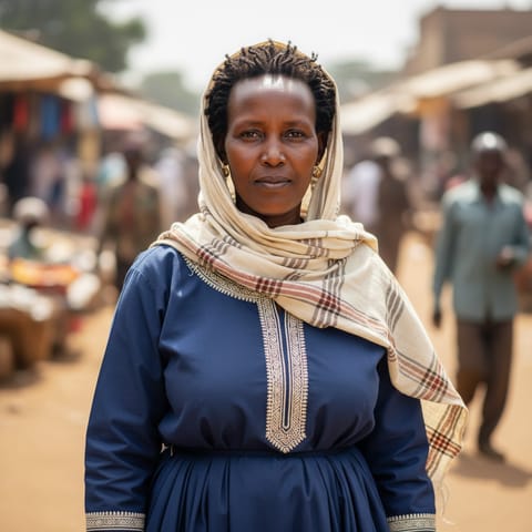 AI-generated illustration representing the Arbore people