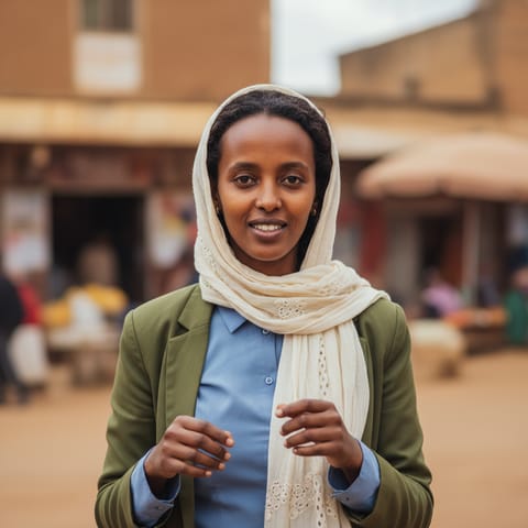 AI-generated illustration representing the Deaf Ethiopians people