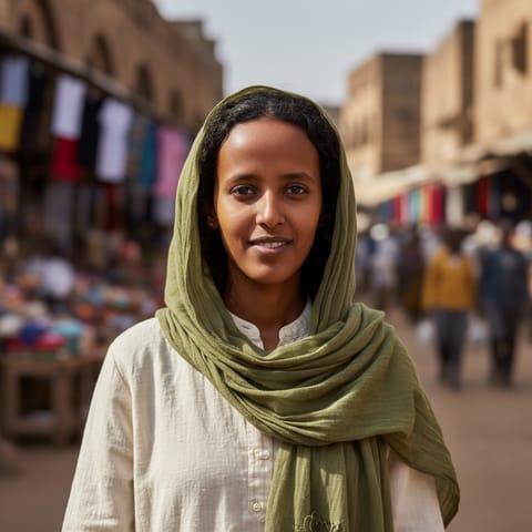 Illustration générée par IA représentant le peuple Harari
