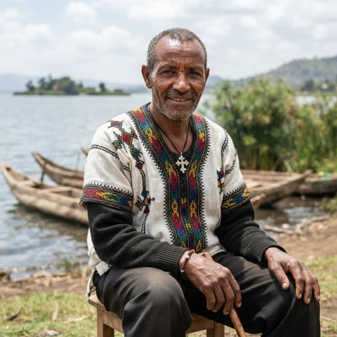 AI-generated illustration representing the Zay people