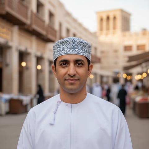 AI-generated illustration representing the Omani Arabs people