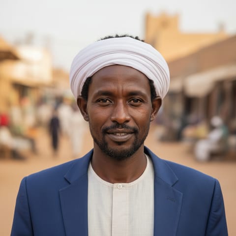 AI-generated illustration representing the Beja people