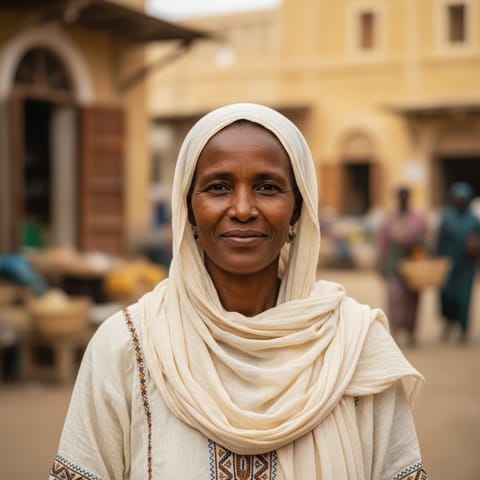 AI-generated illustration representing the Bideyat people