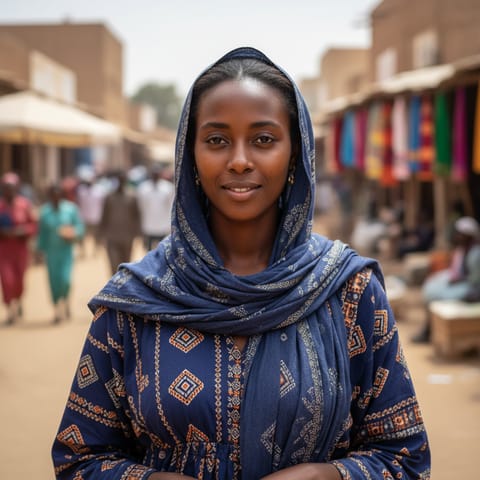 AI-generated illustration representing the Heiban Nuba people