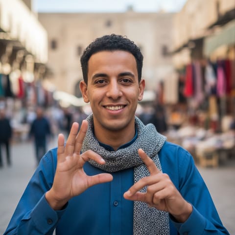 AI-generated illustration representing the Deaf Tunisians people