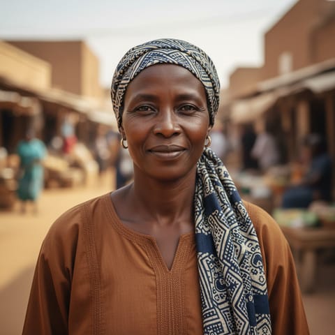 AI-generated illustration representing the Borgu Fulbe people