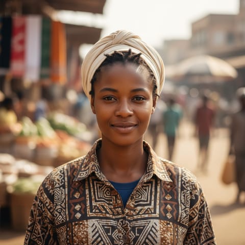 AI-generated illustration representing the Bambara people