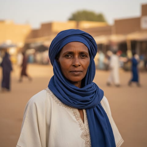 AI-generated illustration representing the Tuareg people
