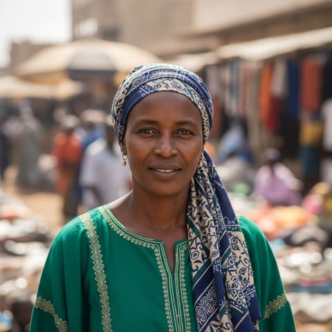 AI-generated illustration representing the Bororo Fulani people