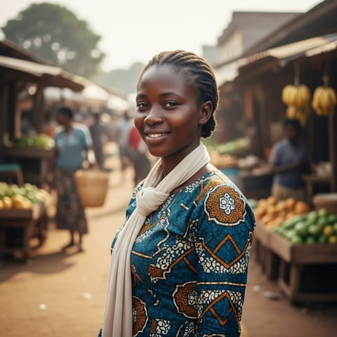 AI-generated illustration representing the Pande people