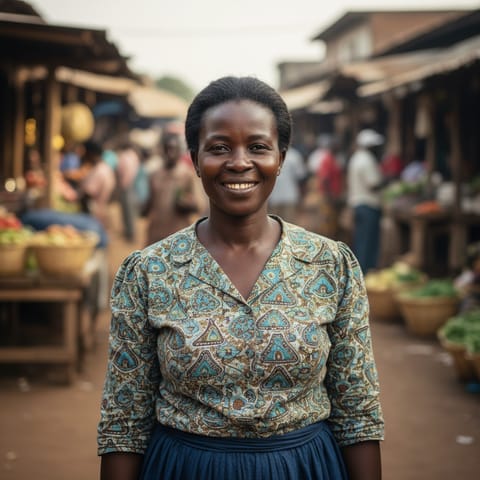 AI-generated illustration representing the Sango people