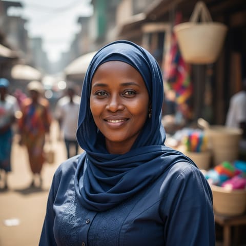 AI-generated illustration representing the Hausa people