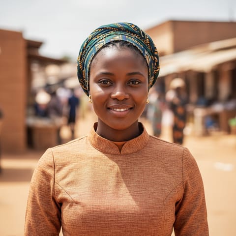 AI-generated illustration representing the Bisa people