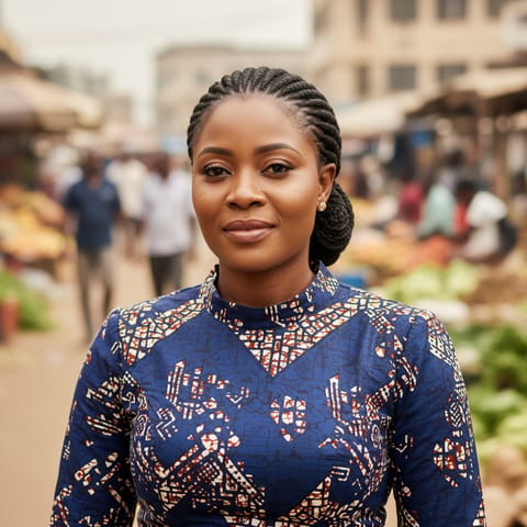 AI-generated illustration representing the Nzema people