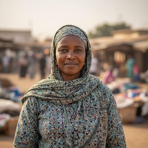 AI-generated illustration representing the Hausa people