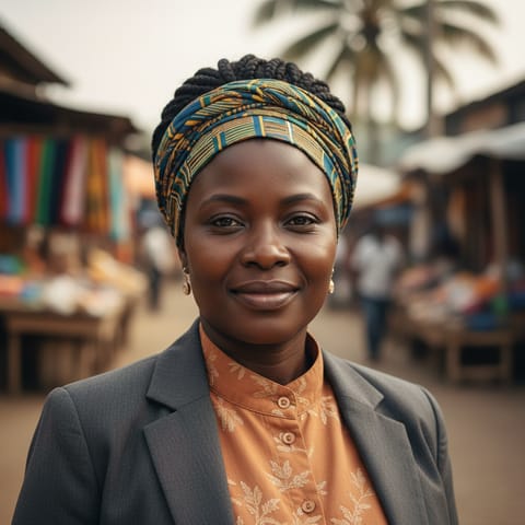 AI-generated illustration representing the Ewe people
