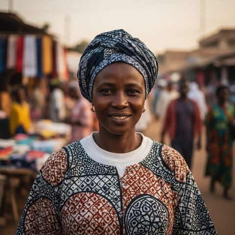 AI-generated illustration representing the Bambara people