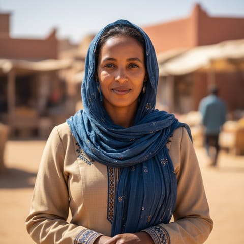 AI-generated illustration representing the Tamajeq people