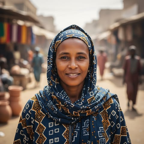 AI-generated illustration representing the Bambara people