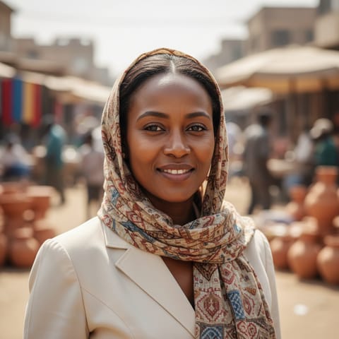 AI-generated illustration representing the Bambara people