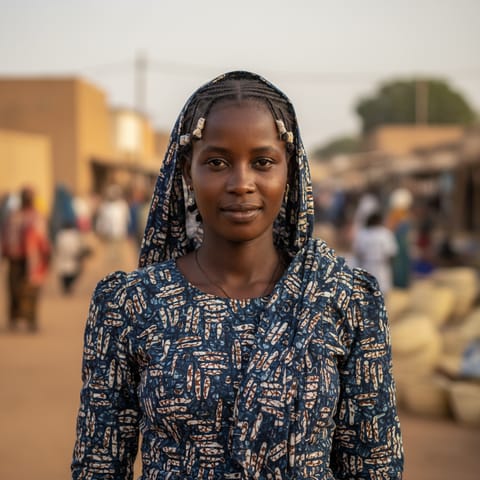 AI-generated illustration representing the Wodaabe Fulani people