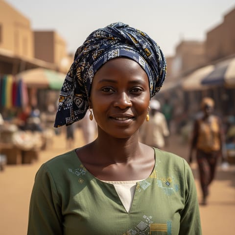 AI-generated illustration representing the Bambara people