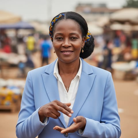 AI-generated illustration representing the Deaf Togolese people