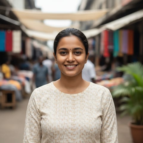 AI-generated illustration representing the Gujaratis people