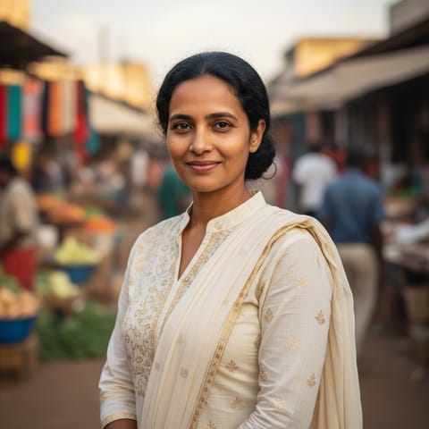 AI-generated illustration representing the Gujaratis people