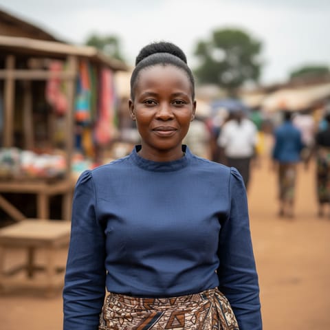 AI-generated illustration representing the Mangbetu people