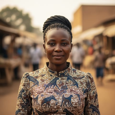 AI-generated illustration representing the Chokwe people