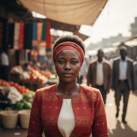 AI-generated illustration representing the Nkhumbi people