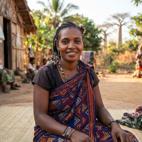 AI-generated illustration representing the Sakalava people