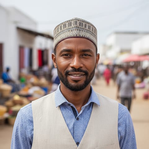 AI-generated illustration representing the Swahili people